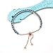 Uloveido Rose Gold Plated Light Blue Crystal Tennis Bracelet for Women - Fashion Adjustable Slider Clasp Bolo Bracelet for Mom Y4043