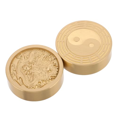 Papier en laiton lourd Gatuida outil chinois dragon et bagua pour calligraphie ronde