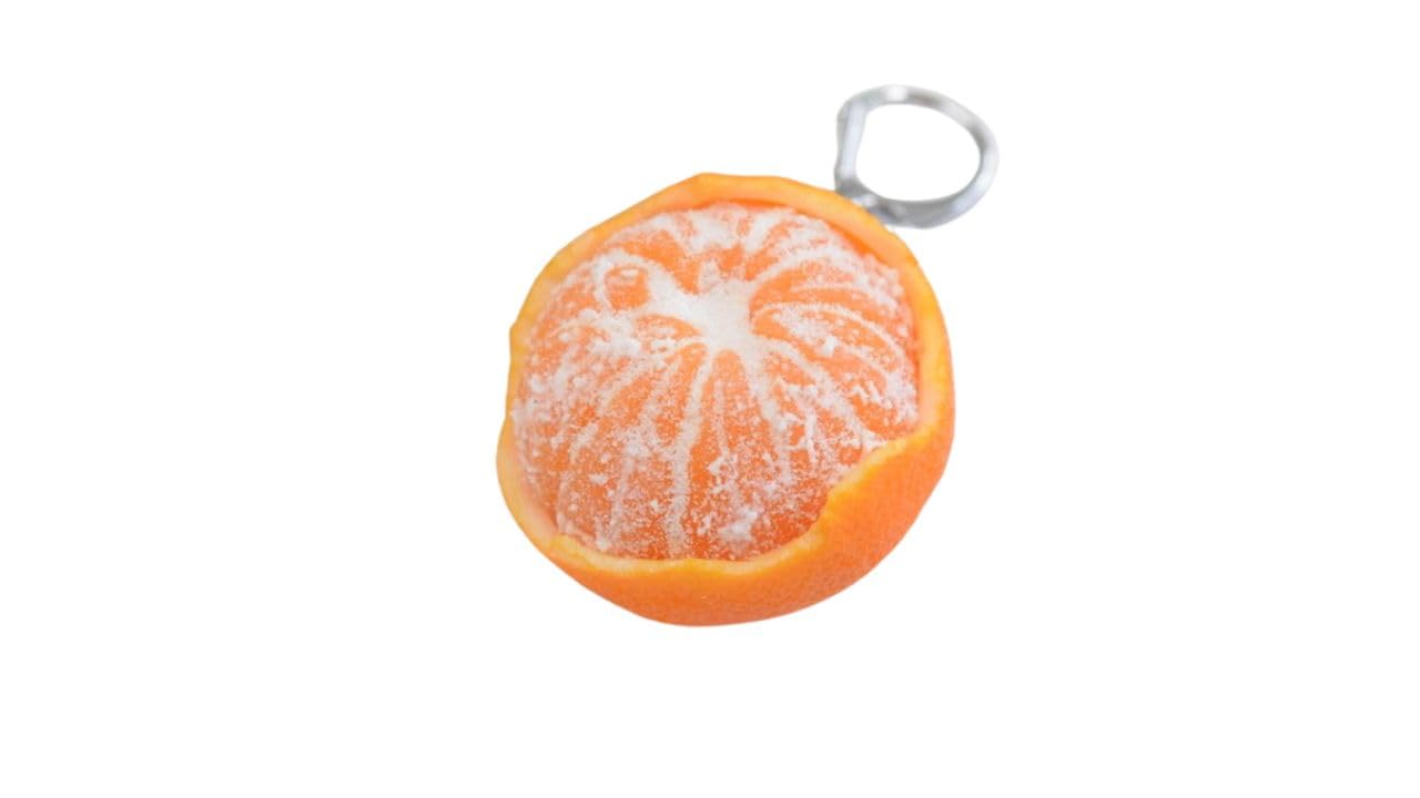 Realistic Food Sample Orange with Leather Keychain | Handmade by Japanese Artisans | Vinyl Resin | Approx. 1.8 inches (4.5 cm) : Clothing, Shoes & Jewelry