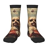 Sneaker Running Socken Hunde-Poolparty Sportsocken Atmungsaktiv Wandersocken Weich Herrensocken For Tennis Pilates Yoga Football 40Cm