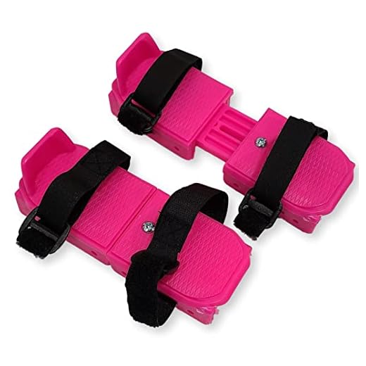 Linwood Bob Skates - Adjustable Strap on Two Runner ice Skates (Pink)