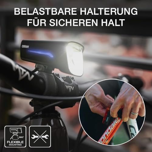 OSRAM LEDsBIKE Race 80 Set, wiederaufladbares Fahrradlichtset, StVZO-zugelassenes Front- und Rück-LED-Lichtset, Mehrere Beleuchtungsmodi… – Ansicht 5