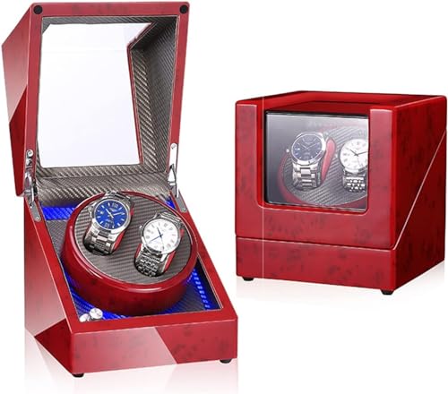 Boîte à enrouler automatique pour montres avec éclairage LED intégré