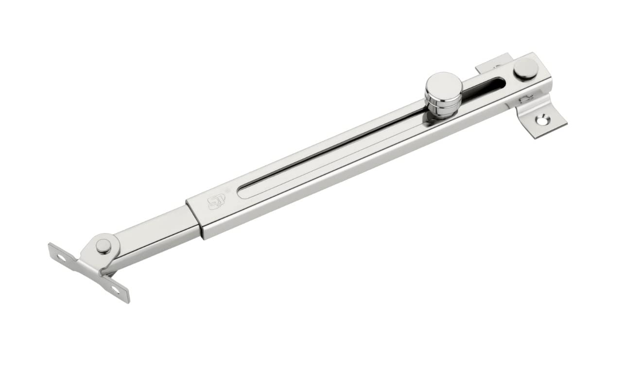 Stainless Steel Window Stay Adjustable from Security Window Latches Catch Eye Cabin Hook 10" Silver Pack of 5