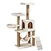 Torre dell'albero del Gatto Struttura per l'arrampicata per Animali Domestici Palazzo Piattaforma Multistrato Tiragraffi Casetta per Gatti Confortevole casetta in Peluche con Amaca a Palla di Pelo e