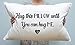 Boston Creative Company Hug This Pillow Until You Can Hug Me – Long Distance Relationship Gift – Romantic White Satin Pillowcase – Anniversary & Birthday Gift for Him or Her – 30x19.7 Inches