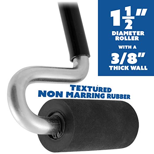 Fulton Long Handle J Roller With Thick Rubber Roller 1-1/2” In Diameter By 2-7/8” Wide For Veneers Laminate Wall Coverings And Edge Banding For Maximum Pressure Adhesion #TOP1