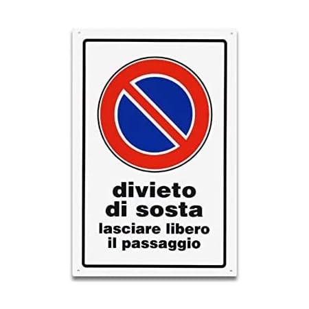 Cartello Divieto Di Sosta 20x31 Cm - Con Adesivo Vinile E Pannello Forex | Segnaletica Parcheggio - Foto 12