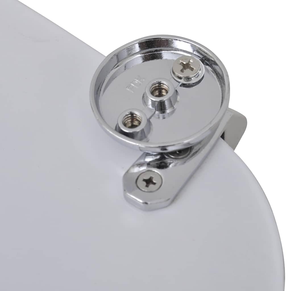 Sedile WC con design a gocce d'acqua, in robusto MDF, con cerniere in zinco cromato, regolabile da 12 a 20 cm, adatto per WC standard