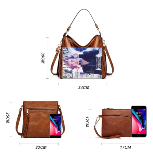 Bolso Hobo de Cuero de Lujo con Protección Anti Robo miniatura 4