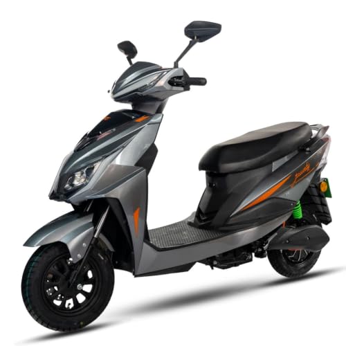 AMO Electric Scooter Jaunty L Double Light Lead Acid Low Speed -25kmph Range - 65 Km Non RTO in Grey with Portable Charger Ex-Showroom - Image 3