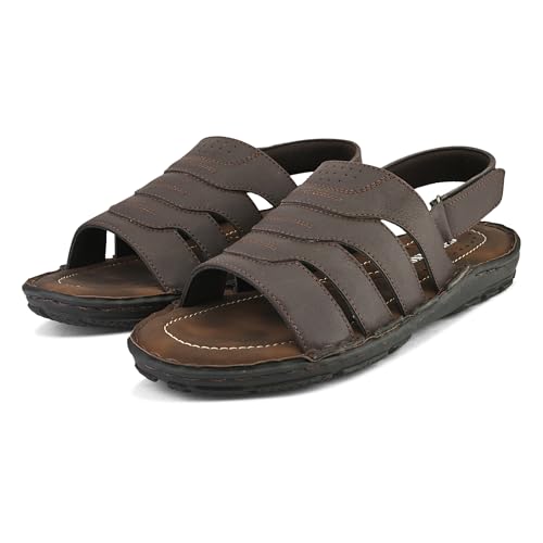 Image of Centrino Sandal for Men | Grip Insole for Stability | slippers /sliders for men |mens sandals casual | sandals for men|Modern Look with Straps | Comfortable Footwear (9265)