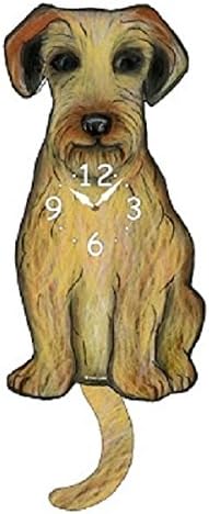 Irish Terrier Dog Wagging Tail Pendulum Clock