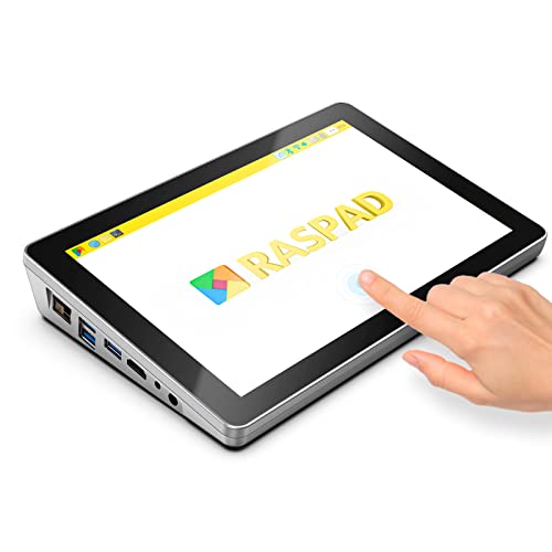 SUNFOUNDER RasPad 3.0 - Une Tablette Raspberry Pi 4B Tout-en-Un avec Une Batterie intégrée, Un écran Tactile de 10,1