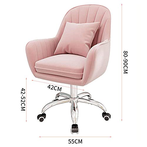 Chaise de bureau en velours chic avec accoudoirs et piètement robuste chromé - 8