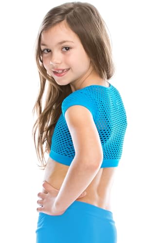 Kurve Girl Fishnet Crop Top – Stretch Dance Yoga Gymnastics UV Protective Fabric2