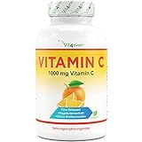 Vitamin C 1000mg - 365 Tabletten im Jahresvorrat - Time Released Effekt - Laborgeprft - Vitamin C + Hagebuttenextrakt + Citrus-Bioflavonoide - Vegan - Hochdosiert