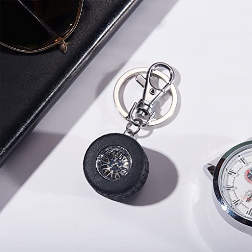 Kckeys Creative Simulation Rubber Tire Racing Tire Wheel Keychain,Automotive Part Motorcycle Car Fans Keyring,Backpack Decoration Key Chain Pendant #TOP4