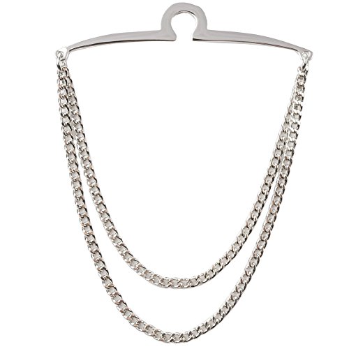 Image of Danny shi Men's Silver Golden Tie Chain Set, Gift Boxed Tie clip | Tie Chain for men wedding Tie clips