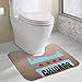 Produktbild Hoklcvd USA Chicago Flag U-Shaped Toilet Floor Rug Non-Slip Toilet Carpets Shower Mat