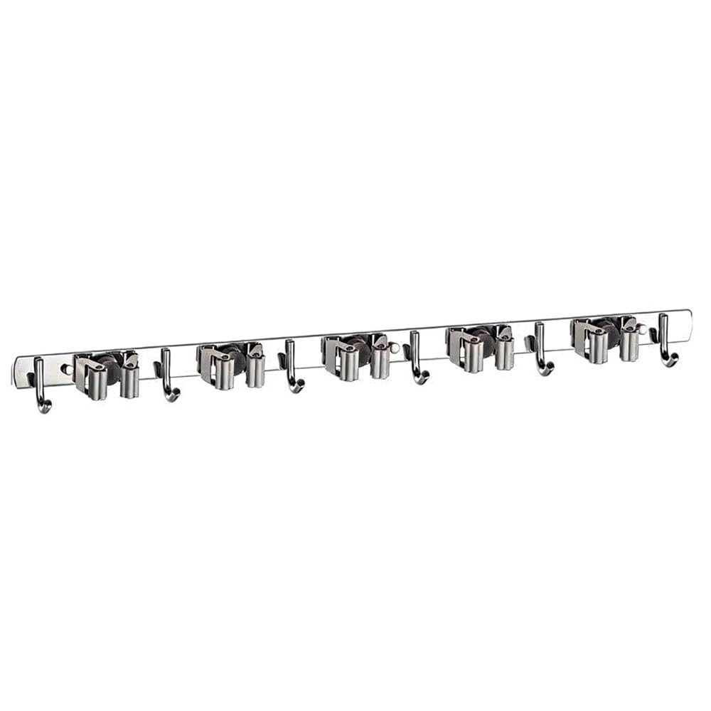 NVISRHDP Stainless Steel Mop Broom Rack Wall Bracket