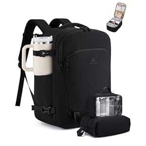 LOVEVOOK 40L Travel Backpack for Women, Airline Approved Carry On Backpack with 2 Packing Cubes, Waterproof Personal Item Bag Fits 17″ Laptop, TSA Traveling Essentials Weekender Overnight Backpack