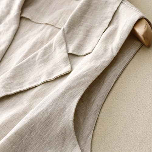 MINTLIMIT Women's Linen Vest Casual Sleeveless Blazers Lightweight Cotton Cardigan Spring Summer Jacket Waistcoat4