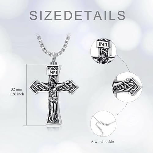 Collier urne Saint Michel pour cendres pendentif commémoratif de crémation - 5