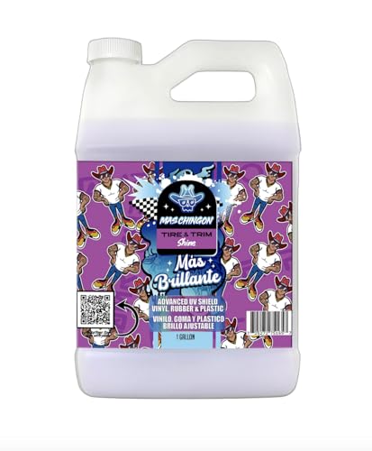 Mas Chingon Tire & Trim Shine Advanced Uv Shield Sprayable Extra Glossy Works on Vinyl Rubber & Plastic 128 fl oz (1 Gallon)