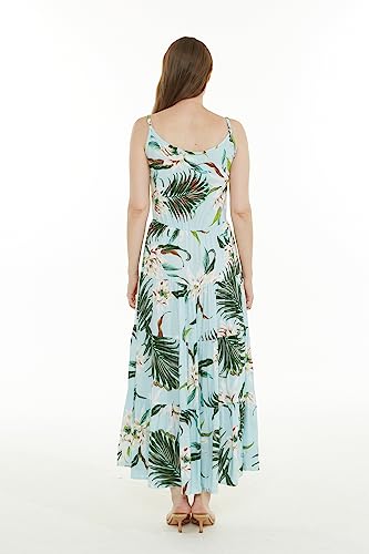 Image of Wispy Cereus Light Blue Family Matching Hawaiian Clothes | Family Matching Outfits • Soft Rayon Fabric • Tropical Floral Print • Vacation Ready • Luau Party Wear