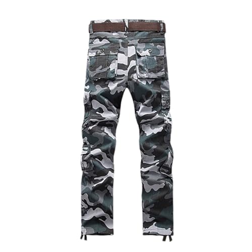 Foweknow Work Trousers Men's Camouflage Fashionable Cargo Trousers Outdoor Trekking Windproof Sports Trousers Military Tactical Airsoft Paintball Army Sweatpants Streetwear Leisure Trousers Chino - Image 4
