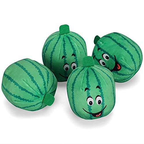 Set de 4 Juguetes de Peluche para Mascotas Sandía miniatura 4