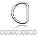Produktbild Ganzoo 10er Set D Ring aus Zinkdruckguss, 50mm x 41mm, Materialstärke 6mm, nichtrostend, Ideal in Verbindung mit Paracord 550 zu verarbeiten, geschweißt, Farbe Silber Glanz