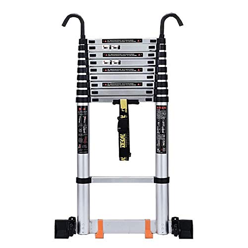 Preisvergleich Produktbild Klappstufen Multifunktionale Teleskopleiter Hoch Erweiterung Leitern mit Haken, Aluminium Heavy Duty Longest Folding Stufenleitern Trittleiter (Size : 5.1m)