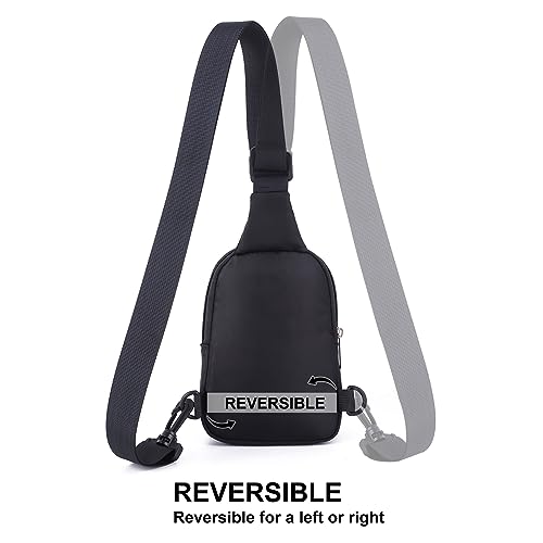 Mini Sling Bag, Casual Crossbody Bags for Women, Fanny Pack with Adjustable Strap, Black - Thumbnail 5