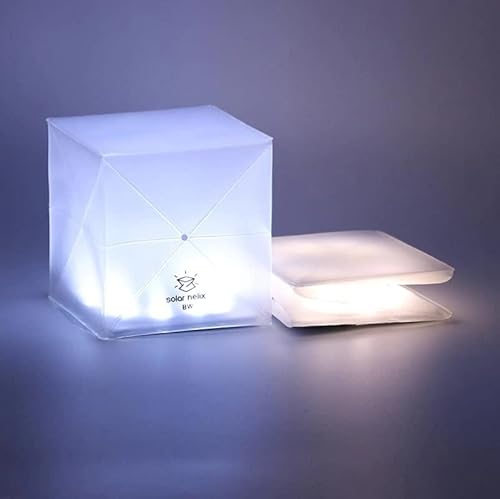 Solight Design Solar Lantern Helix - Emergency Rechargeable LED Lantern - Waterproof, Compact, Portable - Great for Camping, Outdoor, Backpacking (Warm White)