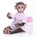 iCradle Muñeca Reborn 40 cm Muñeca Reborn Chimpancé Muñeca Hecha a Mano 16 Pulgadas Real Life Suave Silicona Jocko Muñecas (Pink)