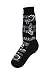 Foot Traffic - Music Note Socks, Wrap Your Feet in Music, Black and White (Men's Shoe Sizes 7-12)