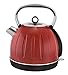 Team Kalorik TKG JK 2500 R czajnik elektryczny w stylu retro, pojemność 1,7 l, 2200 W, filtr cząstek stałych, czerwony, TKG JK 2500 R