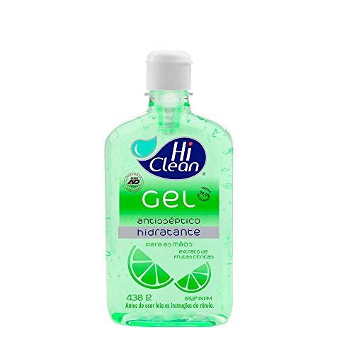 Kit Gel Antisséptico Hi Clean Extrato de Frutas Citricas 500ml - 3 Un