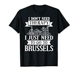 Bruselas I Will Be There Soon Bruselas Belgium City Skyline Mapa Viajes Camiseta