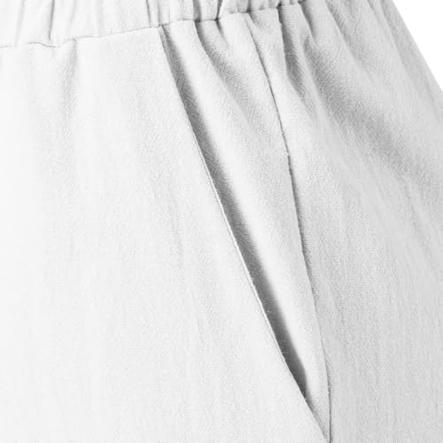 Pantalon large lin fluide coupe ample anti transpiration et léger