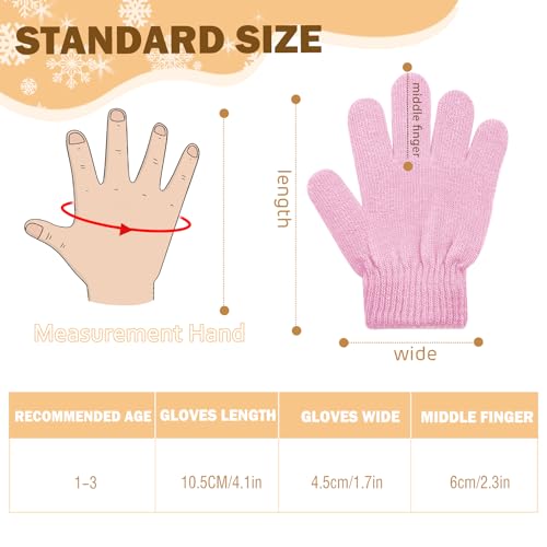 Image of ONESING 12 Pairs Kids Gloves - Warm Knitted Winter Gloves Bulk for Girls Boys | Children Gloves Designed for Cold Weather