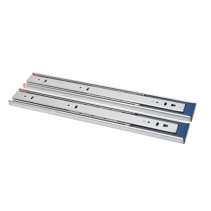 Godrej Soft Close Drawer Channel Runner with Telescopic Channel, Drawer Mechanism Made in India Soft Close Telescopic Channel Capacity of 35kg, Size 35cm (350mm) Silver