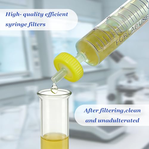 Image of 100 Count Syringe Filter, PES 13mm Diameter 0.22um Pore Size (Yellow) | PES Hydrofilic Membrane 13mm Diameter 0.22um Pore Size, Syringe Lab Filters, Non Sterile Filtration (Yellow)