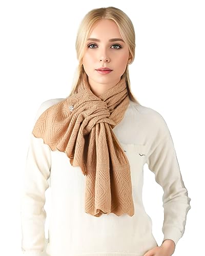 Scarf 30% Mongolian Cashmere 70% Australian Merino Wool Large Size Ultra Soft Warm Scarves with Gift Box