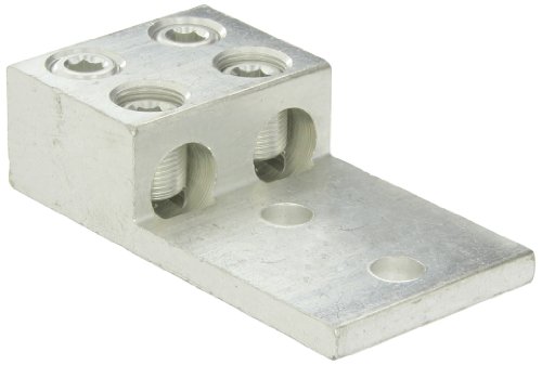 Panduit LAM2LB600-12-3 Two Barrel Lug, Two Hole, #2 AWG - 600 kcmil Conductor Size Range, 1/2