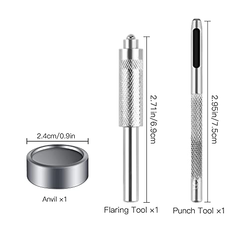 Boutons en acier inoxydable bronze de 15 mm pour finitions de maroquinerie - 3