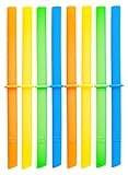 Elk and Friends Adult & Kid's Reusable Silicone Straws with Stopper for 12oz, 14oz & 16oz Mason Jars or Tumblers | Pack of 8 Straws | 7.9