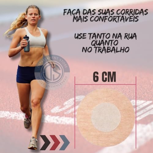 Kit 50 Protetores de mamilo tapa peito adesivo para corredores | confortável unissex esportivo minim